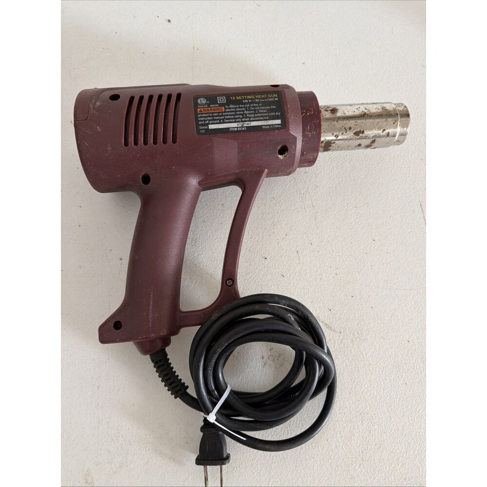 Chicago Electric 12 Setting Heat Gun 120V 1500W – Item 69343 – Used, Working